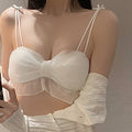 Lace Charm Bra & Panty Set with Satin Bow – Elegant Comfort
