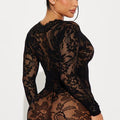 Secret Blush Black Lace Net Stocking