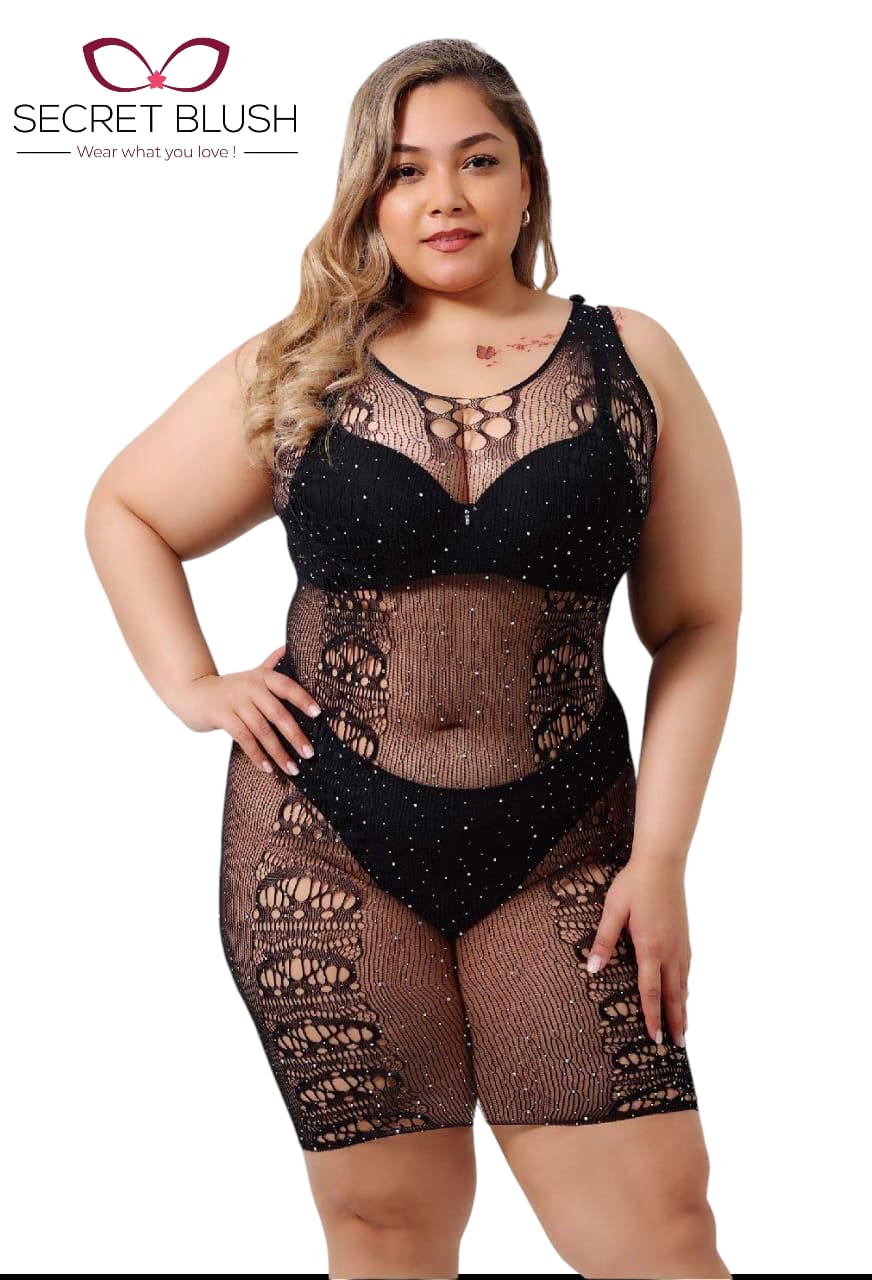 Secret Blush Mesh Bodysuit Net Stocking