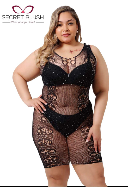Secret Blush Mesh Bodysuit Net Stocking
