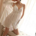 Elegant 3-Transparent Lace Lingerie Set with Robe