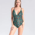 Emerald Green Lace Bodysuit – One-Piece Lingerie