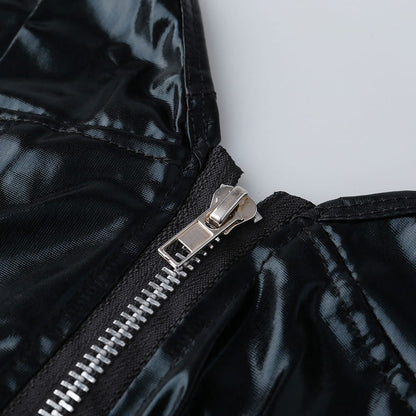 Bold Desire Faux Leather Corset Set