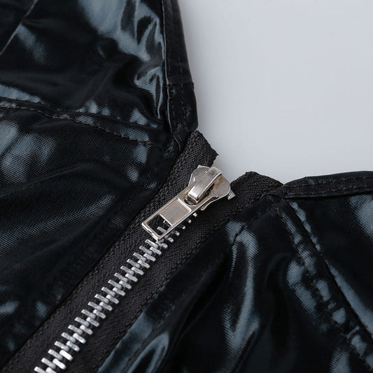 Bold Desire Faux Leather Corset Set