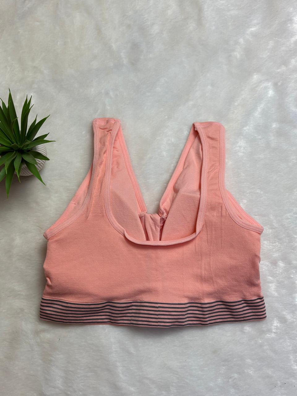 Front Zipper Cotton Comfort Sports Bra