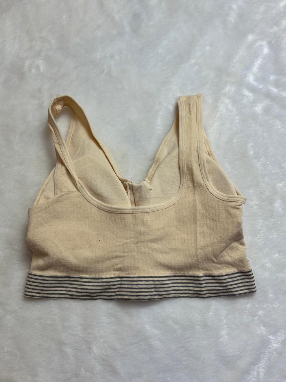 Front Zipper Cotton Comfort Sports Bra
