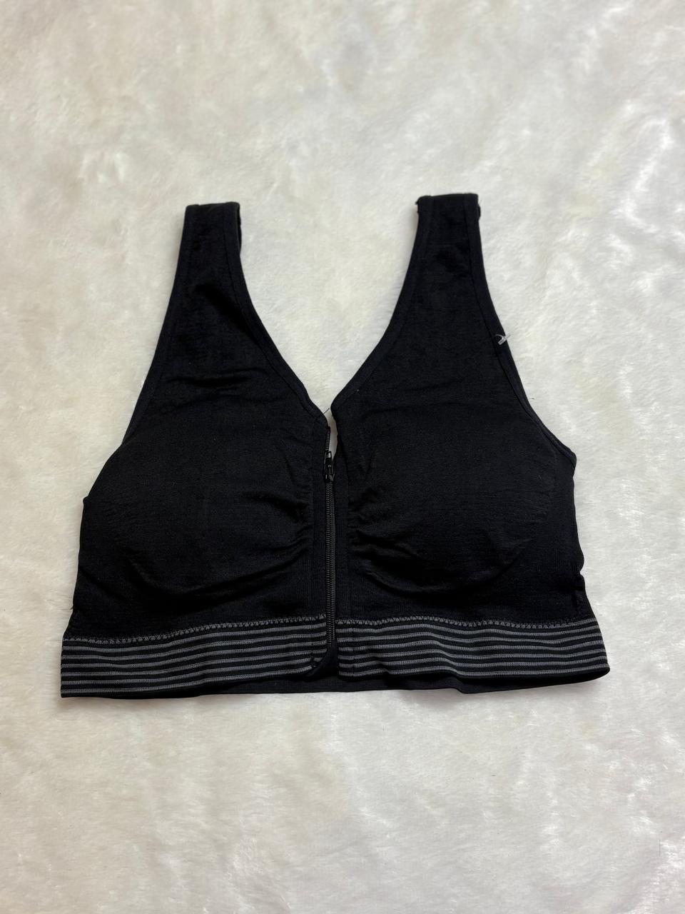Front Zipper Cotton Comfort Sports Bra