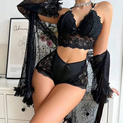 Lace Luxe 3-Piece Set Lingerie Set