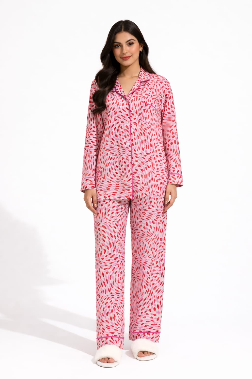Blush Petal Dream Linen pajama Suit