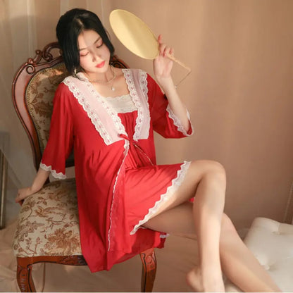 Lace Whisper 3-Piece Nightwear Set
