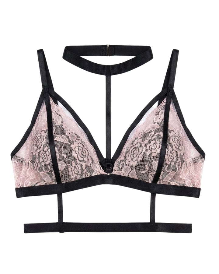 Floral Lace Strappy Garter Set