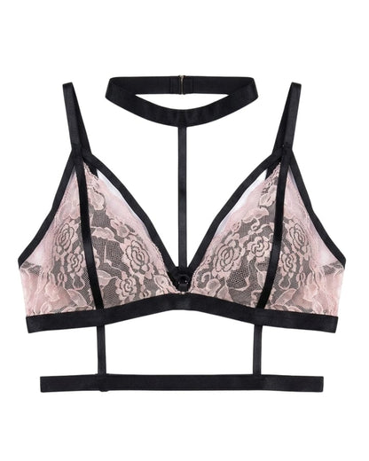 Floral Lace Strappy Garter Set