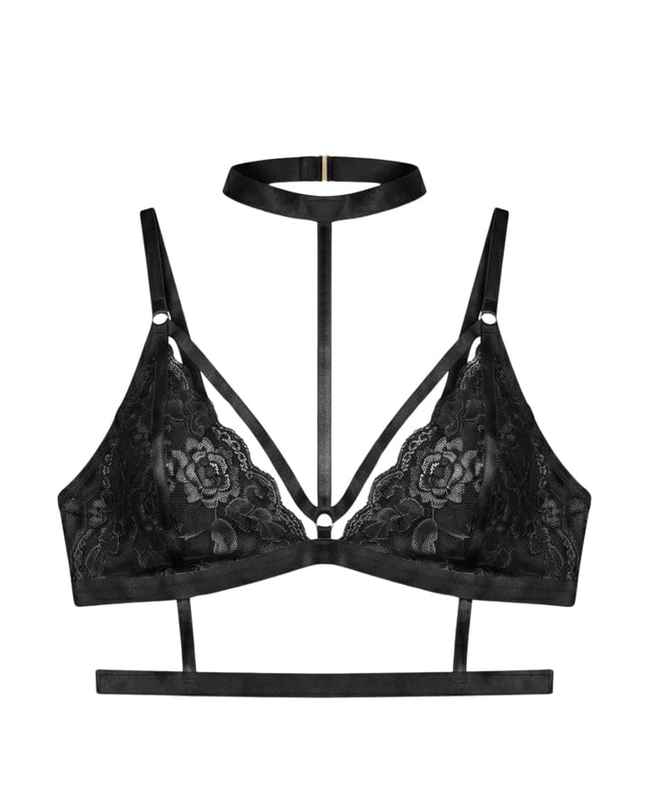 Floral Lace Strappy Garter Set