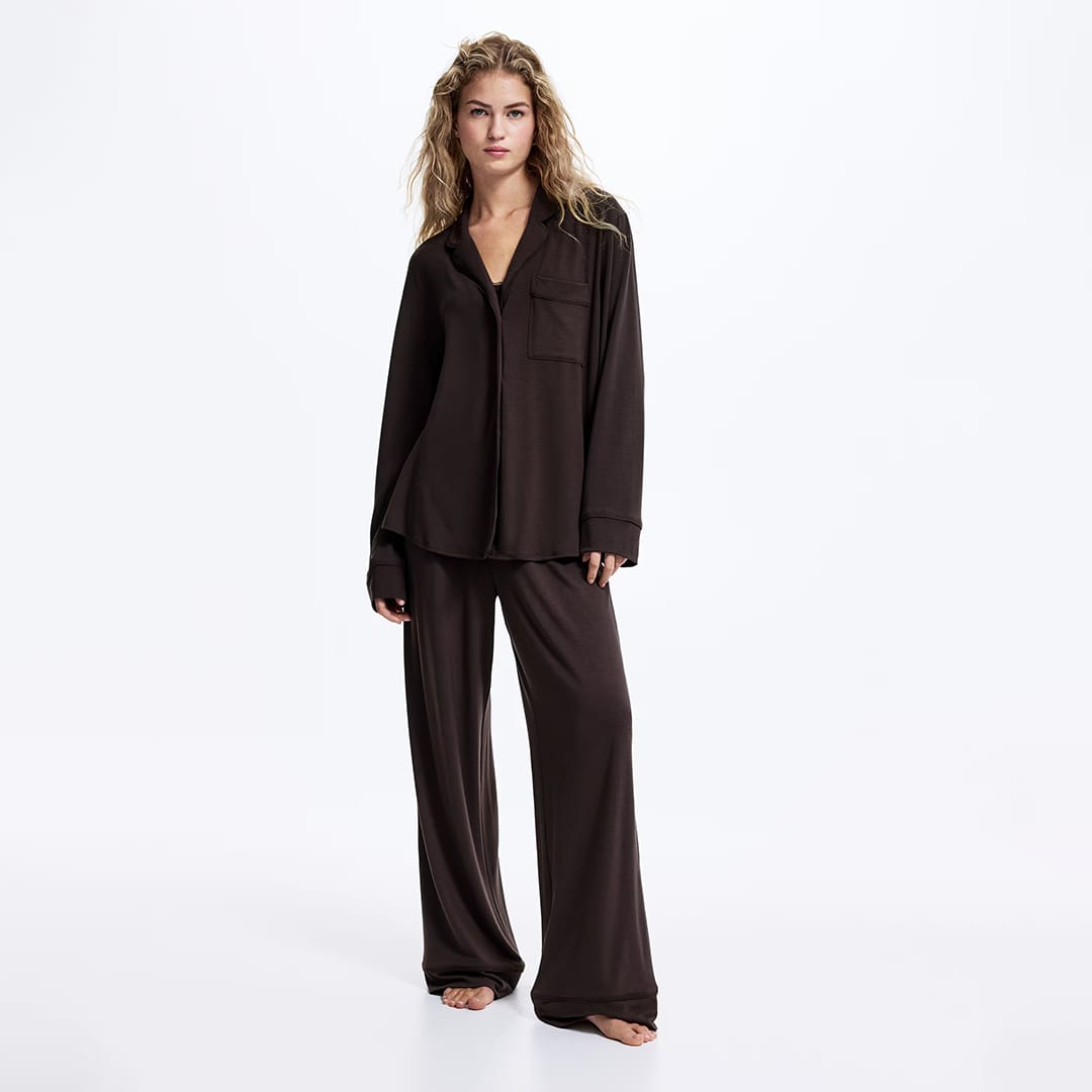 Luna Linen PJ Set –Button-Down