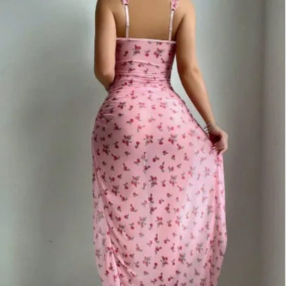 Rose Allure Floral Slit Gown
