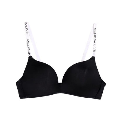 Secret Blush Seamless Strap Wireless Push Up Bralette with Panty