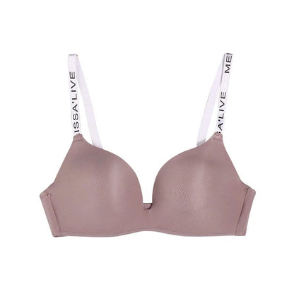 Secret Blush Seamless Strap Wireless Push Up Bralette with Panty