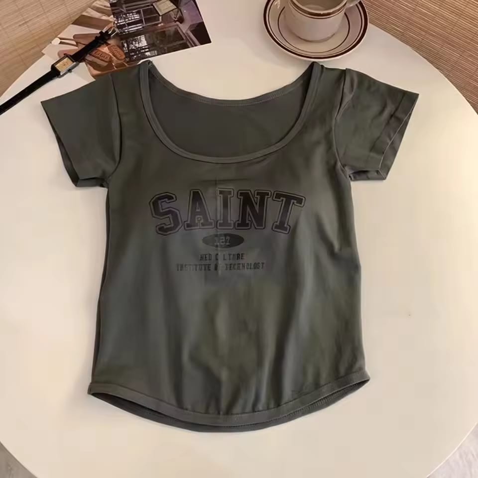 Secret Blush Crop Top Padded T-shirt for women