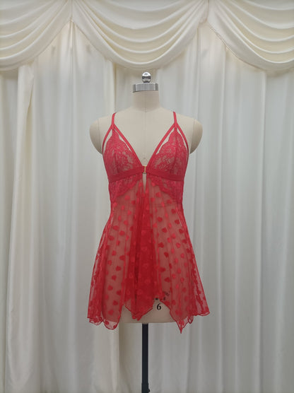 Secret Blush  Heart Mesh Fantasy Lingerie