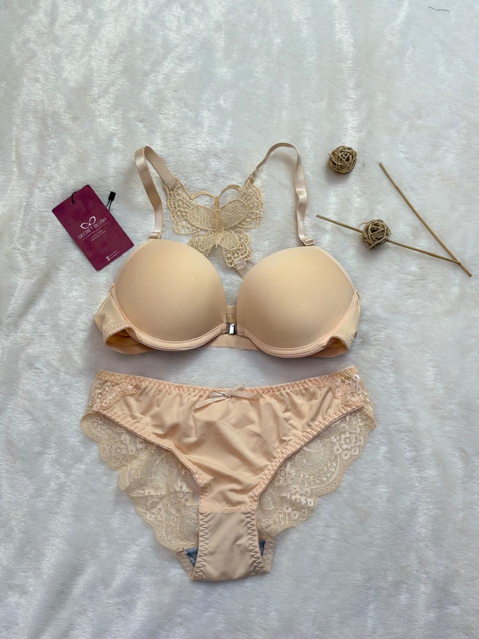 Butterfly Lace Racerback Bra & Panty Set