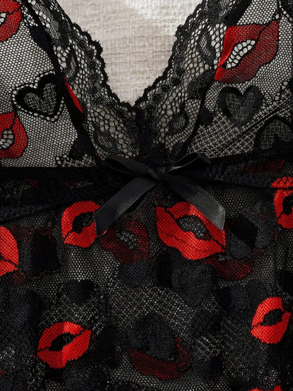 Secret Blush Kiss Me Lace Babydoll Slip
