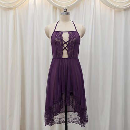 Midnight Lace Babydoll Nightdress