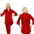 Secret Blush Silk Two pieces Trouser shirt night suit with lace on sleeve