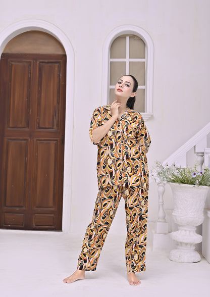 Secret Blush Linen Pajama Suit Flame