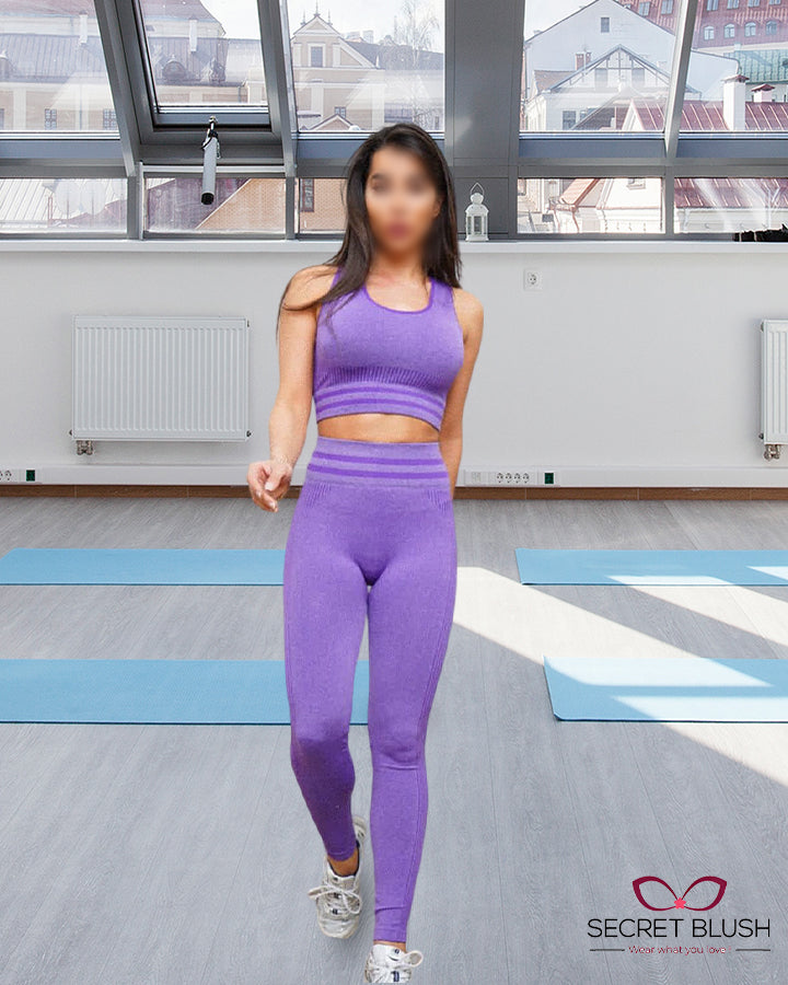 High Quality Women's Gym Sports Bra Crop Top with Butt Lifter Gym/Yoga Set