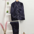 Secret blush Satin Silk 2 Pieces Night Suit Shirt Trouser