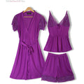 Secret Blush 3 Pieces Silk Nighty