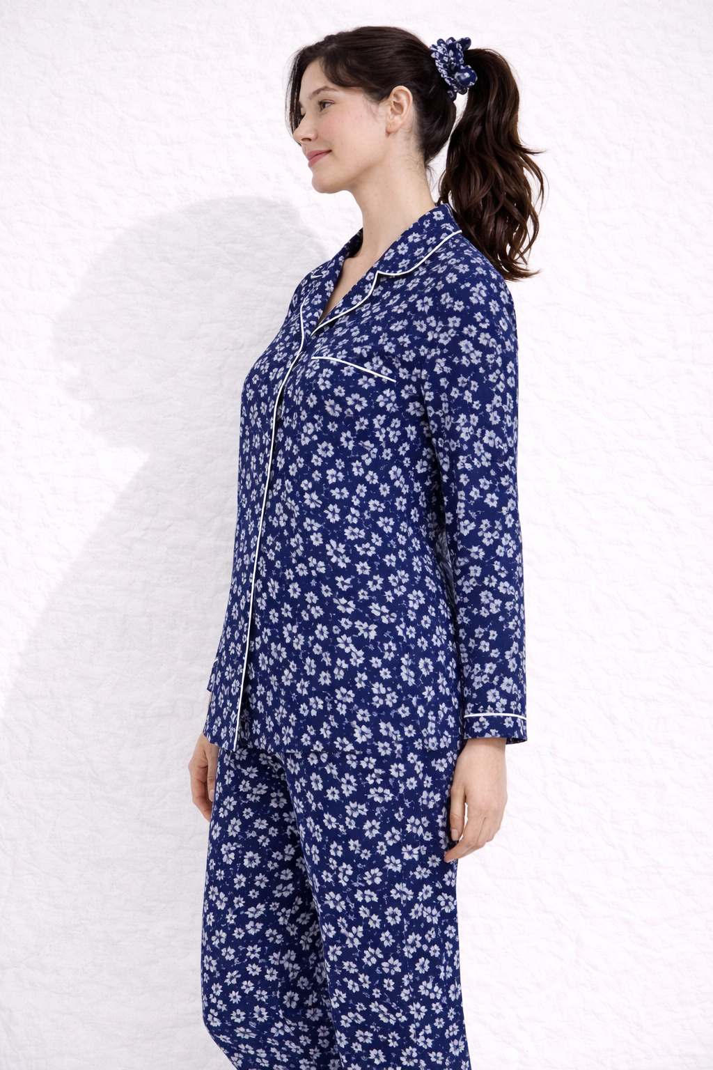 Midnight Meadow Linen Pajama suit