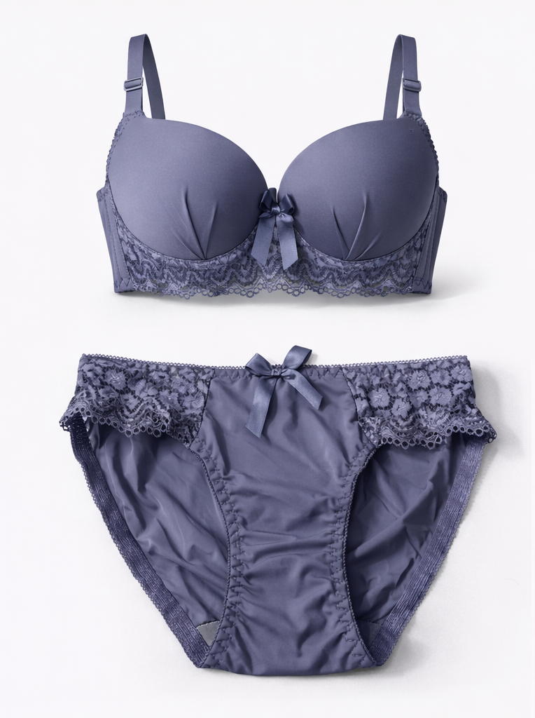 Luxe Lace Padded Wired Bra & Panty Set