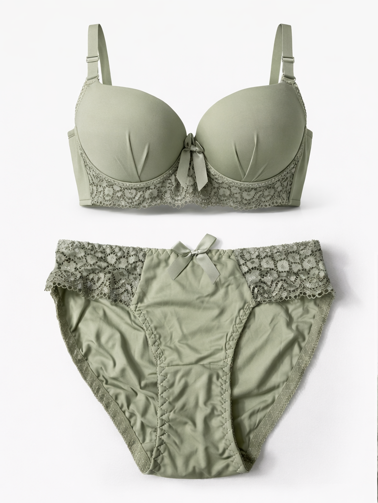 Luxe Lace Padded Wired Bra & Panty Set