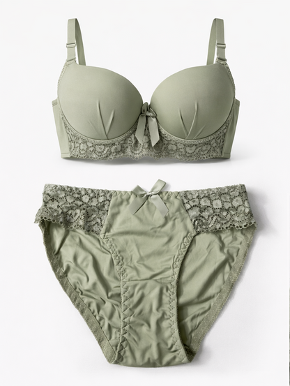 Luxe Lace Padded Wired Bra & Panty Set
