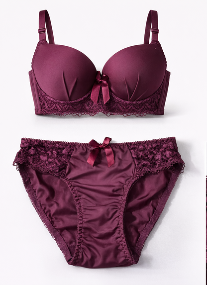Luxe Lace Padded Wired Bra & Panty Set