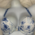 Secret Blush Printed Back Lace front Open Super Padded Bra Set