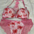 Secret Blush Printed Back Lace front Open Super Padded Bra Set